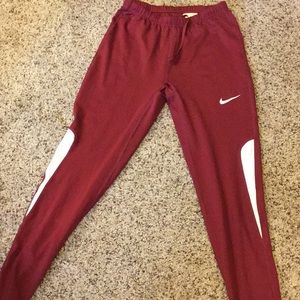 Maroon Nike dri-fit pants